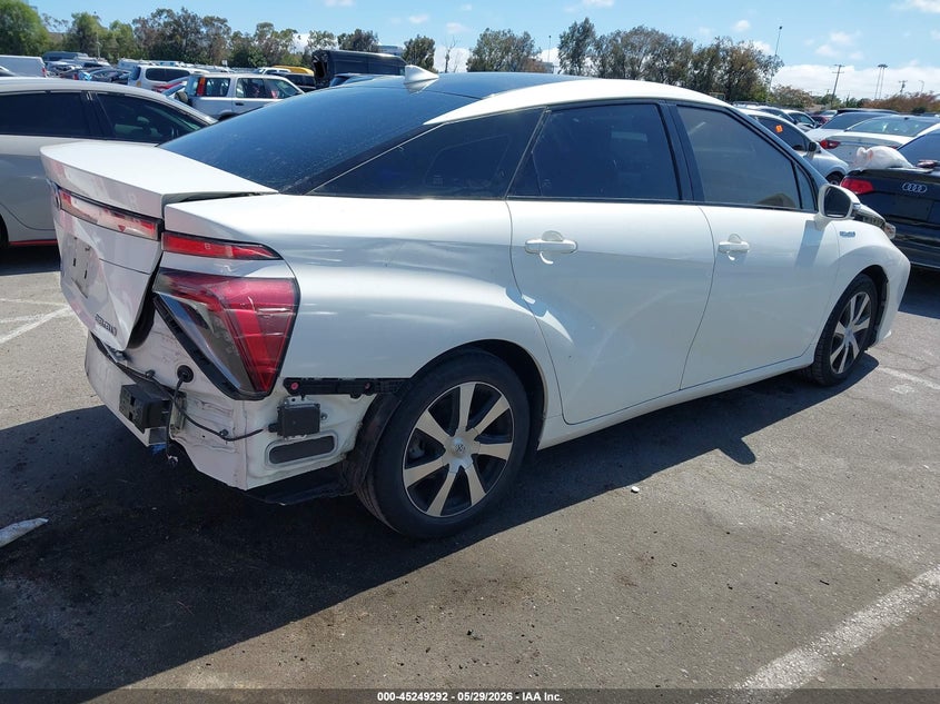 2019 Toyota Mirai VIN JTDBVRBD5KA007277 IAAI salvage auction — REAR END, Salvage Title, sold $1,500 on 2026-07-30 (photo 4)