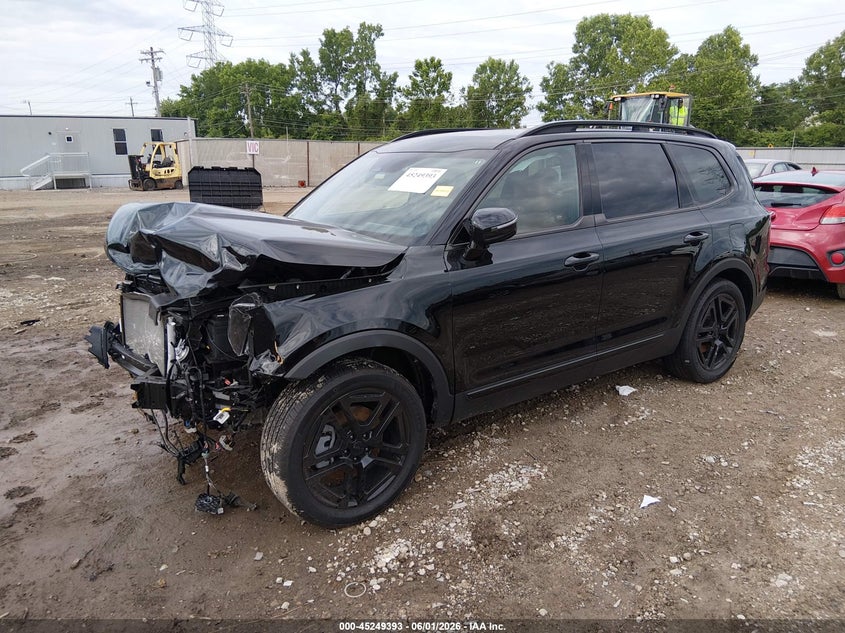 2025 Kia Telluride VIN 5XYP5DGC6SG606570 IAAI salvage auction — FRONT END, Salvage Title, sold $3,150 on 2026-07-30 (photo 2)