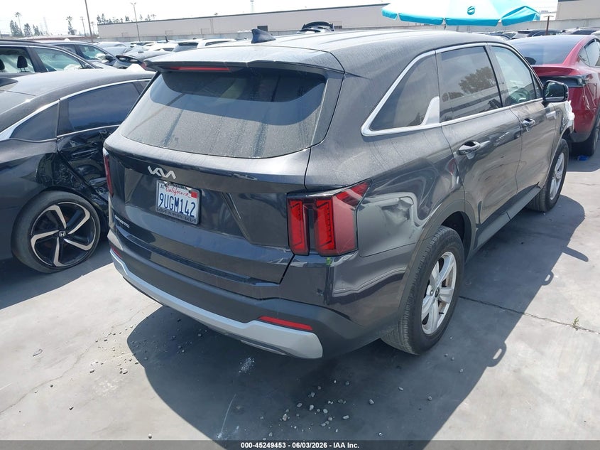2025 Kia Sorento VIN 5XYRG4JC5SG398256 IAAI salvage auction — FRONT END, Salvage Title, sold $8,450 on 2026-07-01 (photo 4)