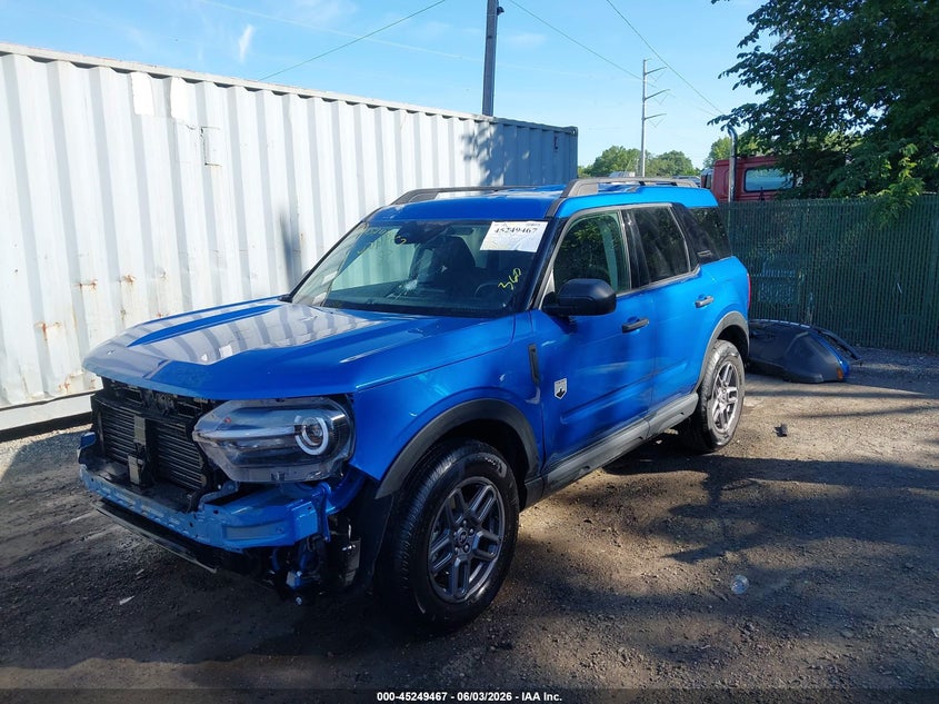 2025 Ford Bronco sport VIN 3FMCR9BN5SRE47860 IAAI salvage auction — FRONT END, Salvage Title, sold $8,500 on 2026-08-19 (photo 2)