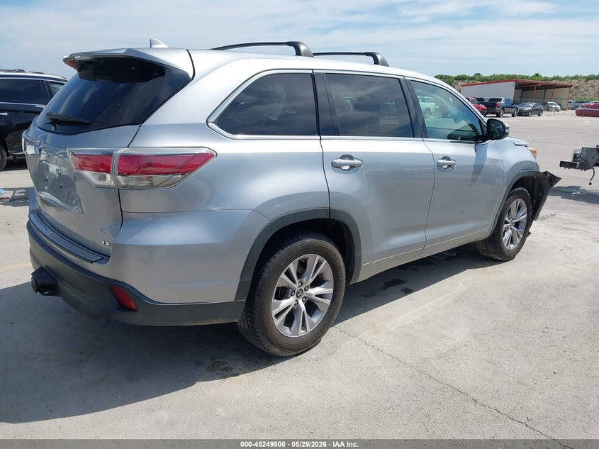 2016 Toyota Highlander VIN 5TDZKRFH3GS187406 IAAI salvage auction — FRONT END, Salvage Title, sold $3,300 on 2026-07-23 (photo 4)