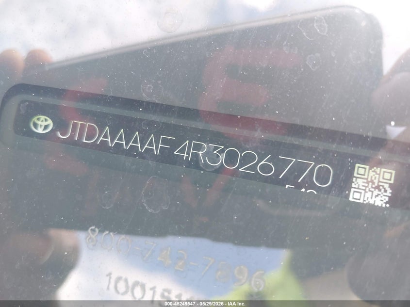 2024 Toyota Crown VIN JTDAAAAF4R3026770 IAAI salvage auction — RIGHT SIDE, Salvage (Mississippi), sold $16,600 on 2026-07-24 (photo 9)