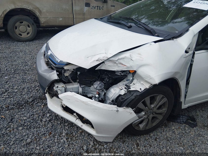2013 Honda Insight VIN JHMZE2H70DS006847 IAAI salvage auction — LEFT FRONT, Salvage Title, sold $375 on 2026-07-21 (photo 6)