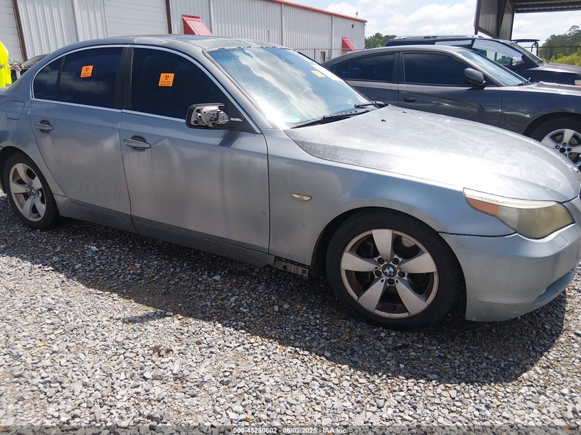 2005 BMW 5 series VIN WBANA53545B863402 IAAI salvage auction — FRONT & REAR, Clear (Mississippi), sold $175 on 2026-07-08 (photo 6)