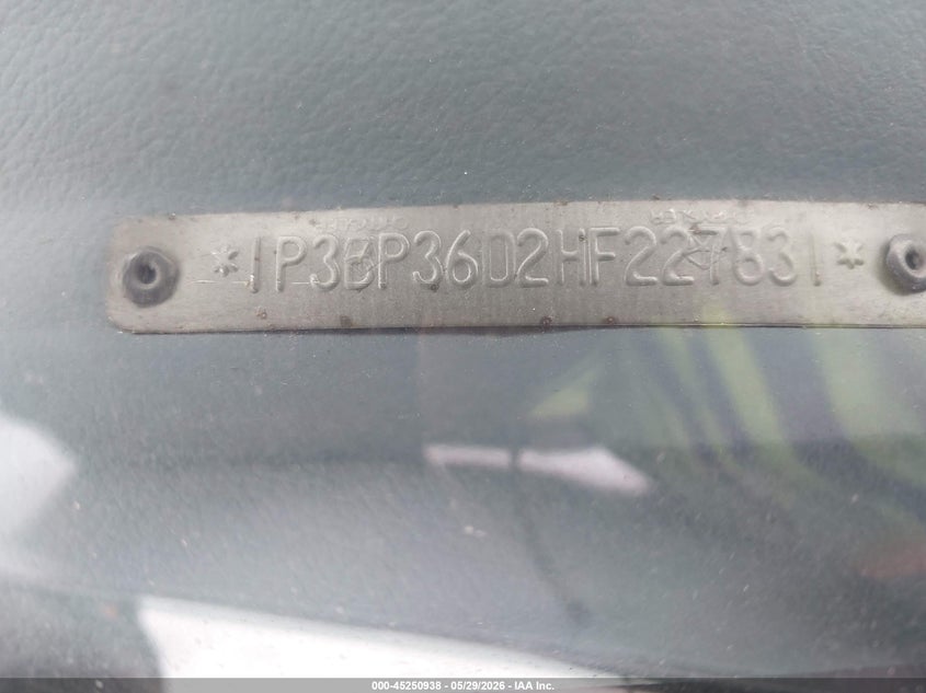 1987 Plymouth Reliant VIN 1P3BP36D2HF227831 IAAI salvage auction — NORMAL WEAR, Duplicate Paperwork (California), sold $175 on 2026-07-29 (photo 9)