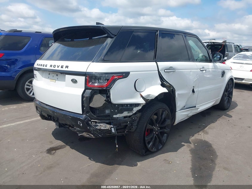 2022 Land rover Range rover sport VIN SALWS2RU1NA234678 IAAI salvage auction — LEFT FRONT, Salvage Title, sold $13,700 on 2026-08-19 (photo 4)