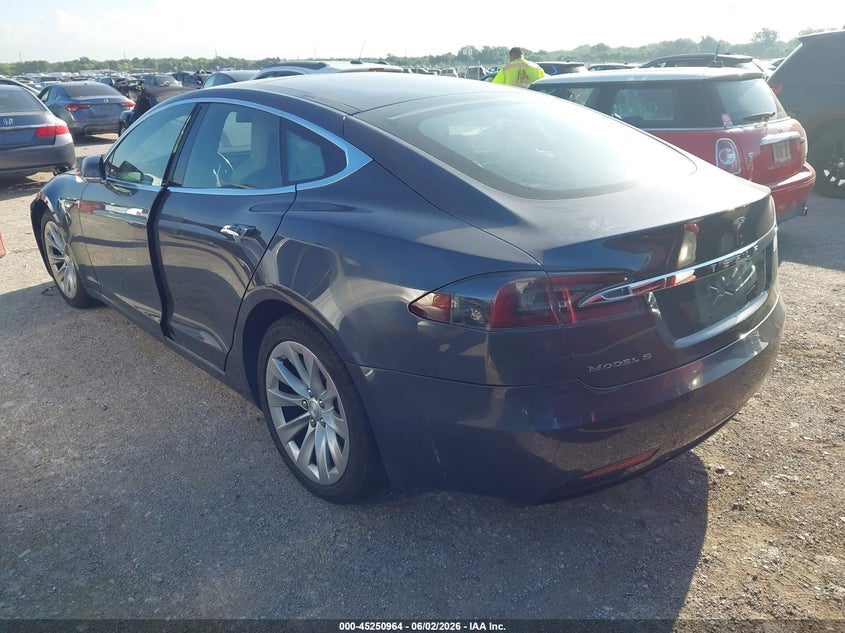 2016 Tesla Model s VIN 5YJSA1E19GF156076 IAAI salvage auction — FRONT & REAR, Original (Texas), sold $2,850 on 2026-07-16 (photo 3)