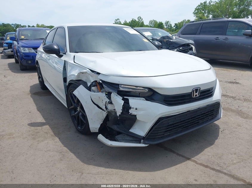 2023 Honda Civic VIN 2HGFE2F52PH519908 IAAI salvage auction — RIGHT FRONT, Salvage Title, sold $7,100 on 2026-08-07 (photo 1)