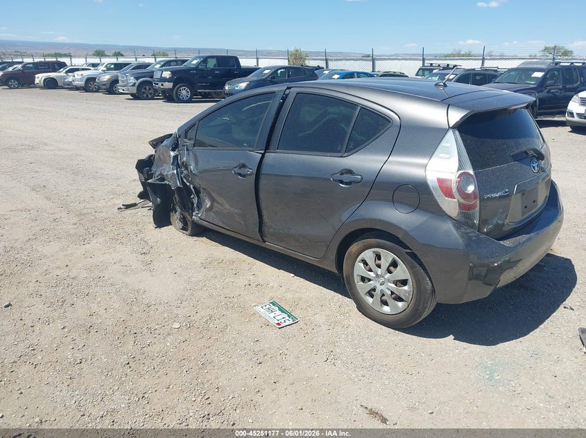 2014 Toyota Prius c VIN JTDKDTB32E1061695 IAAI salvage auction — LEFT FRONT, Salvage Title, sold $150 on 2026-07-22 (photo 3)