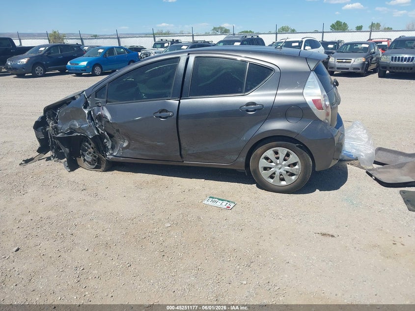 2014 Toyota Prius c VIN JTDKDTB32E1061695 IAAI salvage auction — LEFT FRONT, Salvage Title, sold $150 on 2026-07-22 (photo 4)
