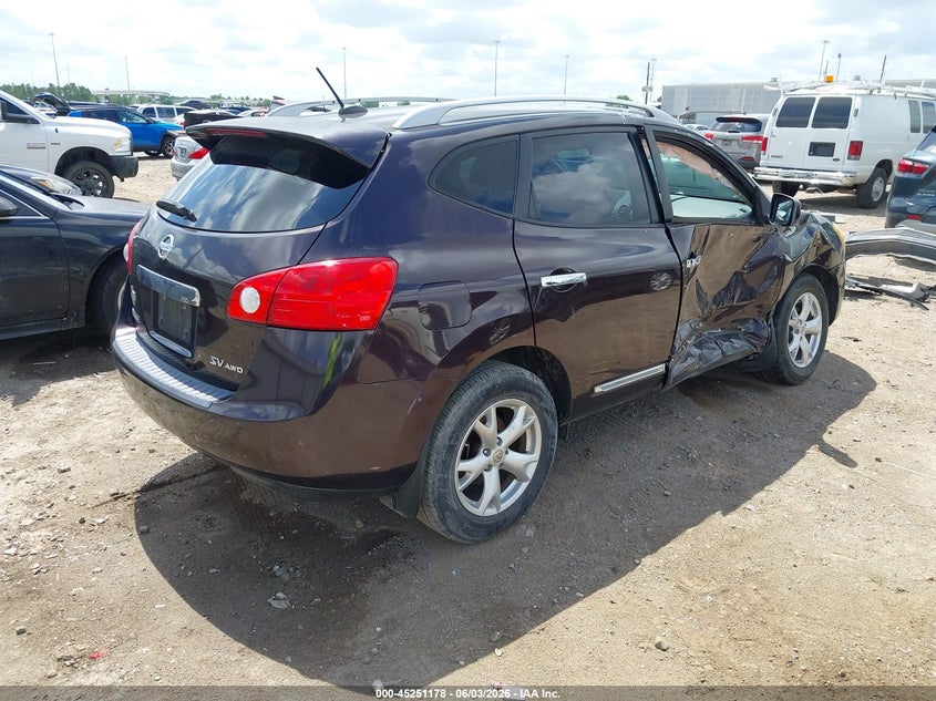 2011 Nissan Rogue VIN JN8AS5MV7BW289805 IAAI salvage auction — LEFT SIDE, Salvage (Texas), sold $175 on 2026-07-16 (photo 4)