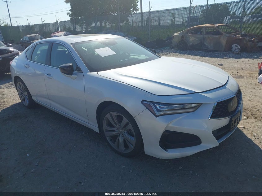 2021 Acura Tlx VIN 19UUB5F49MA005508 IAAI salvage auction — LEFT SIDE, Salvage (New Jersey), sold $10,225 on 2026-08-21 (photo 1)