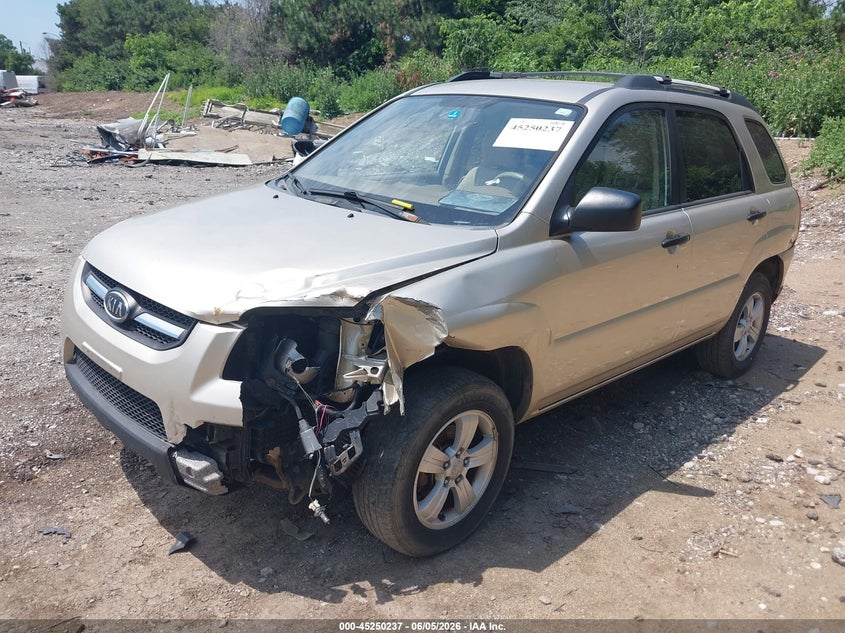 2009 Kia Sportage VIN KNDJF724697568883 IAAI salvage auction — LEFT FRONT, Clear (Indiana), sold $750 on 2026-07-08 (photo 2)