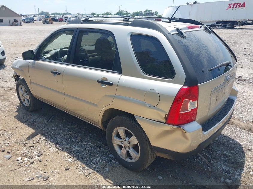 2009 Kia Sportage VIN KNDJF724697568883 IAAI salvage auction — LEFT FRONT, Clear (Indiana), sold $750 on 2026-07-08 (photo 3)