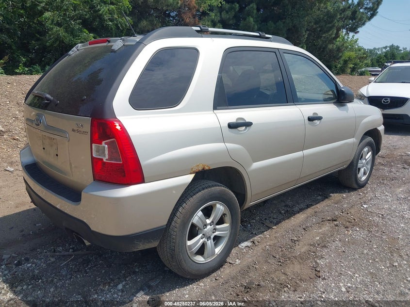 2009 Kia Sportage VIN KNDJF724697568883 IAAI salvage auction — LEFT FRONT, Clear (Indiana), sold $750 on 2026-07-08 (photo 4)