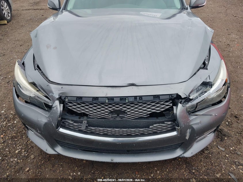 2015 Infiniti Q50 VIN JN1BV7AR7FM407480 IAAI salvage auction — FRONT END, Salvage Title, sold $850 on 2026-07-29 (photo 6)