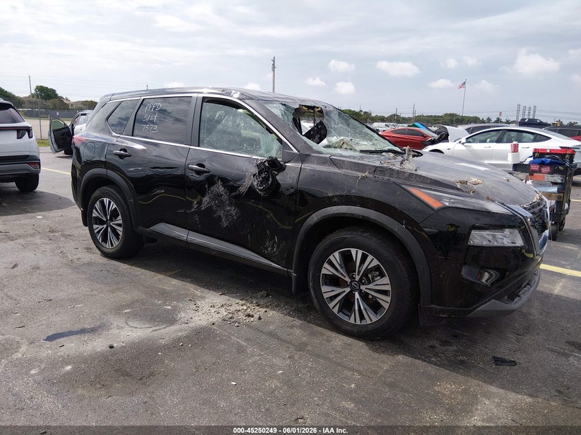 2023 Nissan Rogue VIN JN8BT3BA1PW437573 IAAI salvage auction — WATER/FLOOD, Salvage Title, sold $1,650 on 2026-07-08 (photo 1)