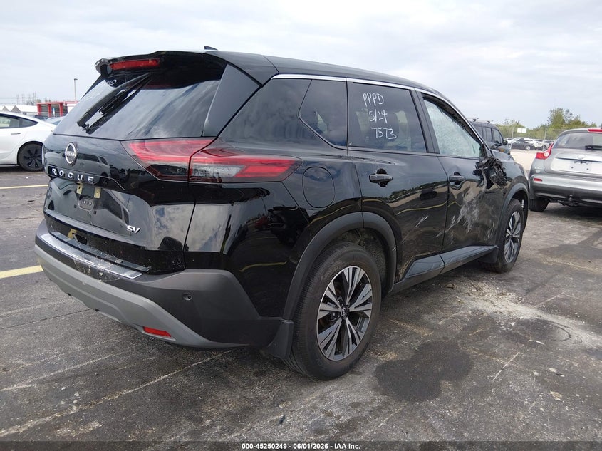 2023 Nissan Rogue VIN JN8BT3BA1PW437573 IAAI salvage auction — WATER/FLOOD, Salvage Title, sold $1,650 on 2026-07-08 (photo 4)
