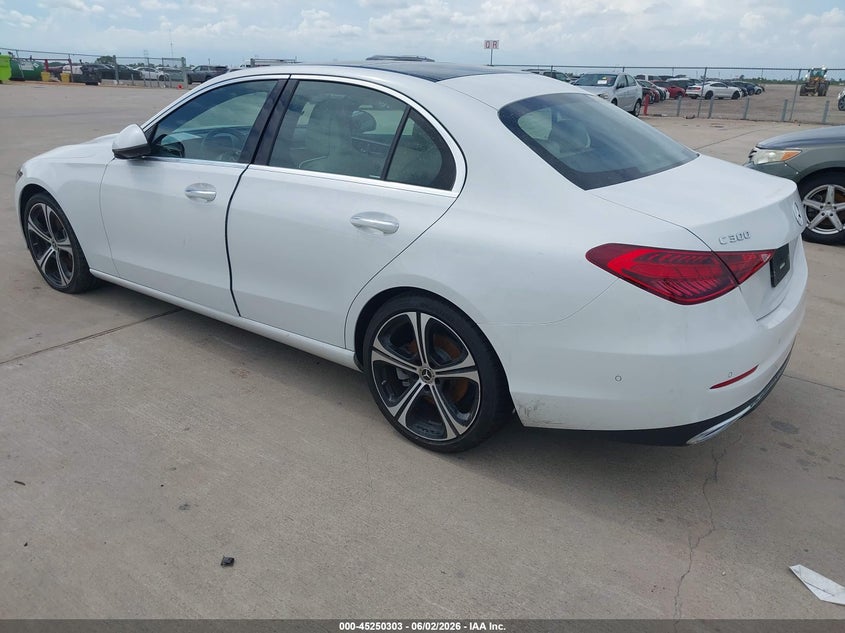 2022 Mercedes-benz C-klasse VIN W1KAF4GB6NR031568 IAAI salvage auction — UNKNOWN, Salvage Title, sold $13,000 on 2026-07-23 (photo 3)