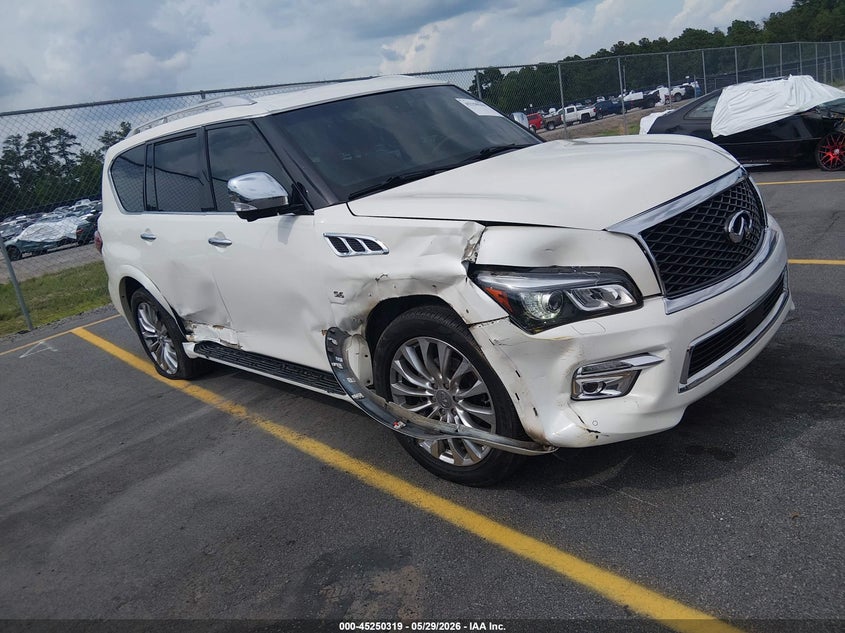 2016 Infiniti Qx80 VIN JN8AZ2NE3G9123912 IAAI salvage auction — SIDE, Salvage (South Carolina), sold $2,550 on 2026-07-22 (photo 1)