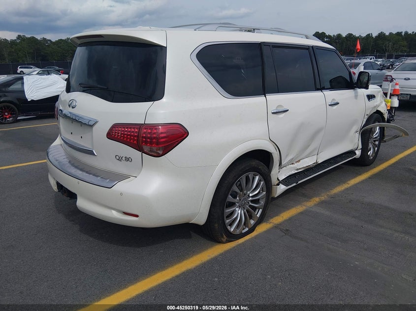 2016 Infiniti Qx80 VIN JN8AZ2NE3G9123912 IAAI salvage auction — SIDE, Salvage (South Carolina), sold $2,550 on 2026-07-22 (photo 4)