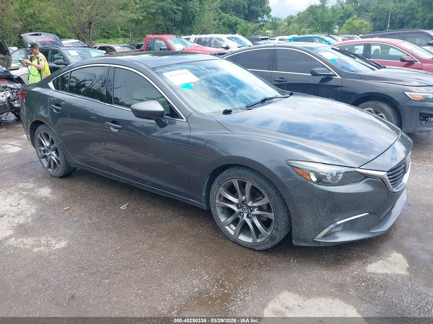 2016 Mazda 6 VIN JM1GJ1W52G1433408 IAAI salvage auction — HAIL, Salvage (Kansas), sold $2,150 on 2026-07-15 (photo 1)