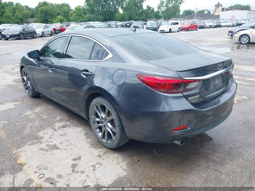 2016 Mazda 6 VIN JM1GJ1W52G1433408 IAAI salvage auction — HAIL, Salvage (Kansas), sold $2,150 on 2026-07-15 (photo 3)