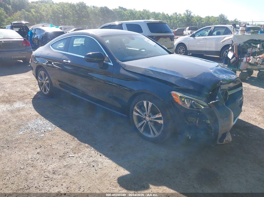 2017 Mercedes-benz C-klasse VIN WDDWJ4KB6HF461537 IAAI salvage auction — FRONT END, Salvage Title, sold $2,450 on 2026-08-01 (photo 1)