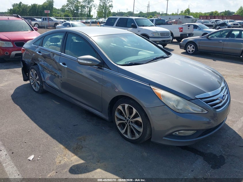 2014 Hyundai Sonata VIN 5NPEC4ACXEH871205 IAAI salvage auction — SIDE, Salvage Title, sold $425 on 2026-07-21 (photo 1)