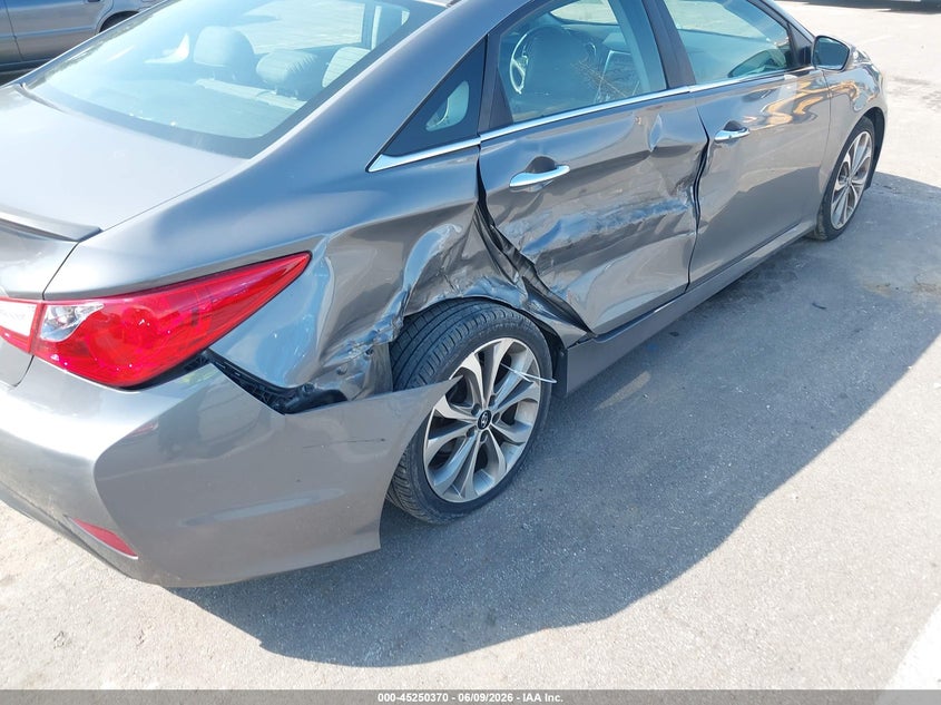 2014 Hyundai Sonata VIN 5NPEC4ACXEH871205 IAAI salvage auction — SIDE, Salvage Title, sold $425 on 2026-07-21 (photo 6)