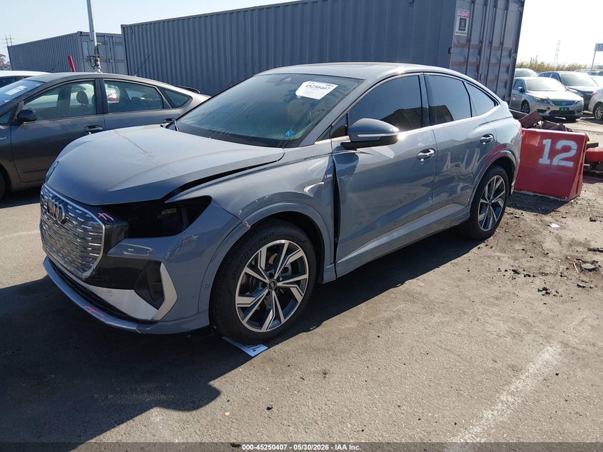 2024 Audi Q4 sportback e-tron VIN WA13UBFZ9RP049103 IAAI salvage auction — FRONT END, Salvage Title, sold $14,400 on 2026-07-26 (photo 2)