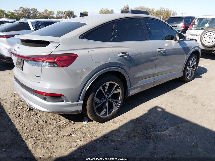 2024 Audi Q4 sportback e-tron VIN WA13UBFZ9RP049103 IAAI salvage auction — FRONT END, Salvage Title, sold $14,400 on 2026-07-26 (photo 4)