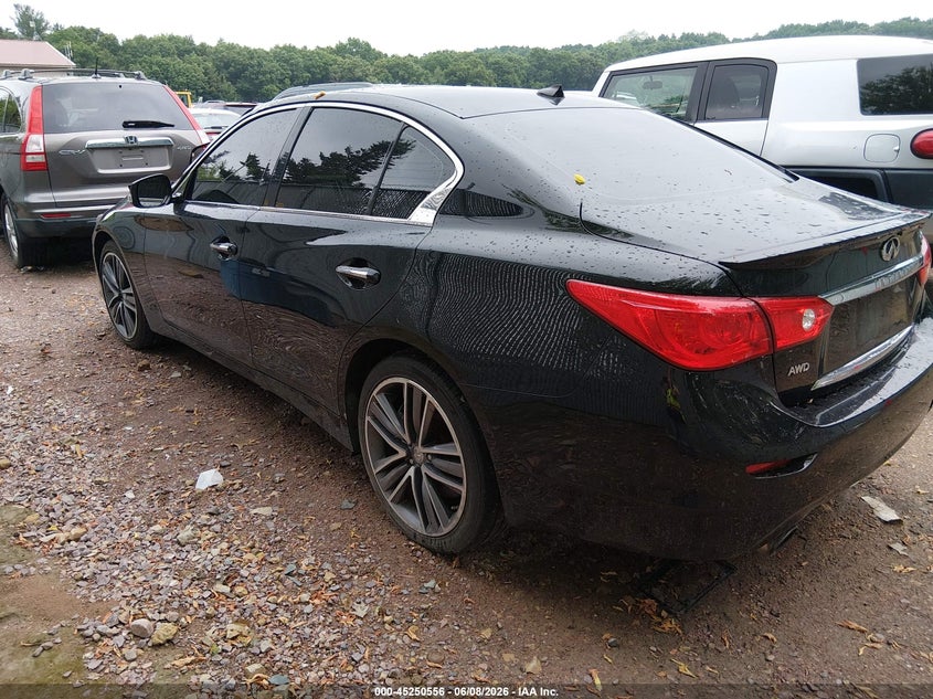 2017 Infiniti Q50 VIN JN1EV7AR6HM831488 IAAI salvage auction — HAIL, Salvage Title, sold $3,650 on 2026-07-11 (photo 3)