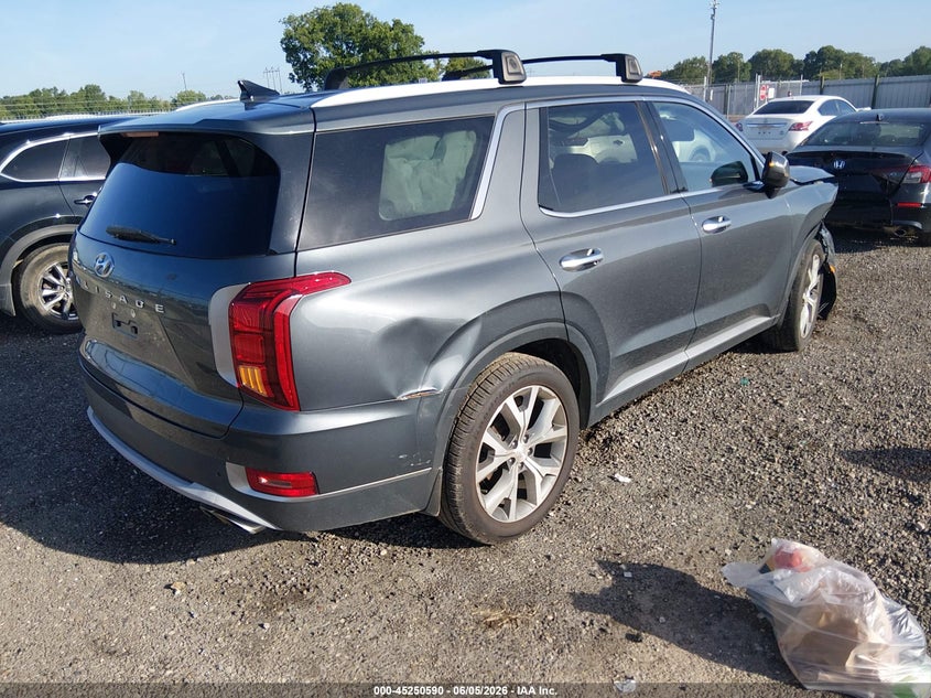 2021 Hyundai Palisade VIN KM8R44HE3MU231276 IAAI salvage auction — RIGHT FRONT, Salvage Title, sold $3,550 on 2026-07-29 (photo 4)