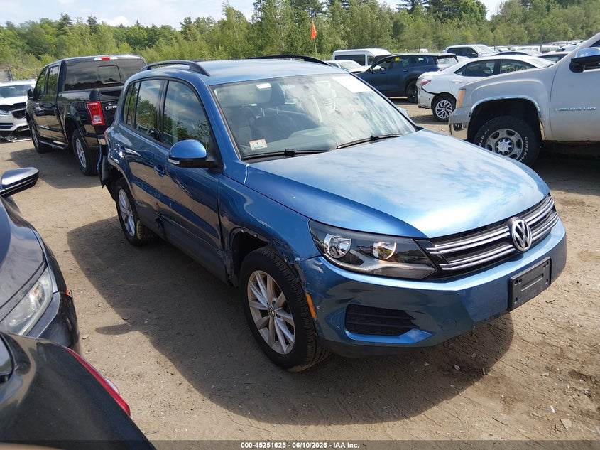 2017 Volkswagen Tiguan VIN WVGBV7AX4HK053679 IAAI salvage auction — RIGHT SIDE, Salvage (Massachusetts), sold $4,650 on 2026-07-24 (photo 1)