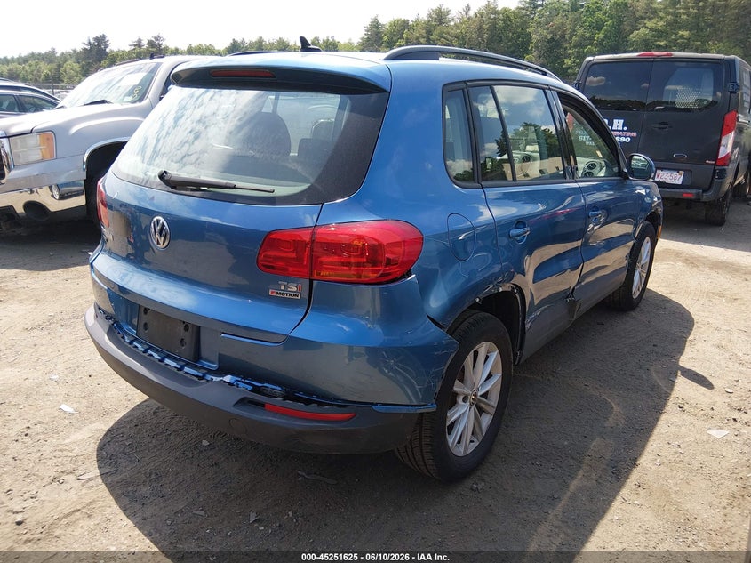 2017 Volkswagen Tiguan VIN WVGBV7AX4HK053679 IAAI salvage auction — RIGHT SIDE, Salvage (Massachusetts), sold $4,650 on 2026-07-24 (photo 6)