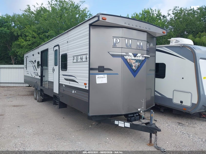 2020 Puma 39d VIN 4X4TPUR27LP084098 IAAI salvage auction — HAIL, Original (Texas), sold $5,300 on 2026-07-08 (photo 1)