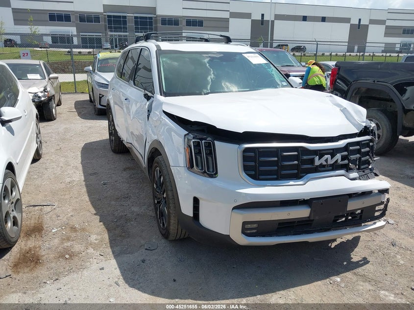 2024 Kia Telluride VIN 5XYP5DGC9RG487391 IAAI salvage auction — FRONT END, Original (Texas), sold $14,350 on 2026-07-21 (photo 1)