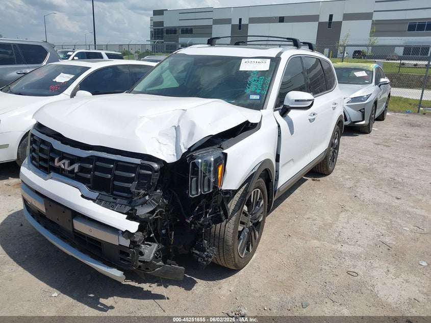 2024 Kia Telluride VIN 5XYP5DGC9RG487391 IAAI salvage auction — FRONT END, Original (Texas), sold $14,350 on 2026-07-21 (photo 2)