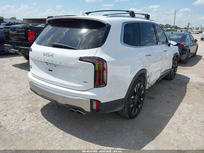 2024 Kia Telluride VIN 5XYP5DGC9RG487391 IAAI salvage auction — FRONT END, Original (Texas), sold $14,350 on 2026-07-21 (photo 4)