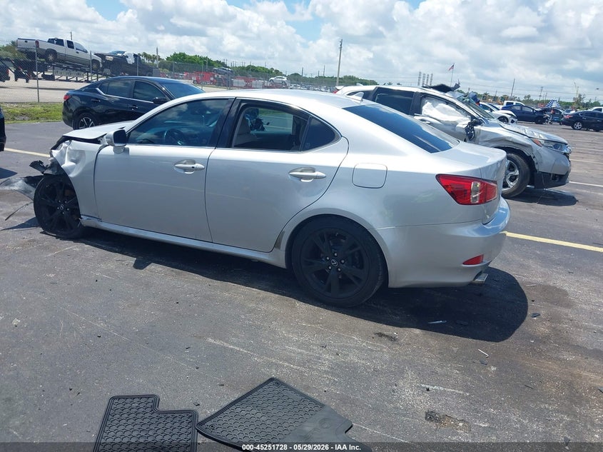 2012 Lexus Is VIN JTHBF5C21C5162498 IAAI salvage auction — FRONT END, Salvage Title, sold $1,600 on 2026-07-09 (photo 3)