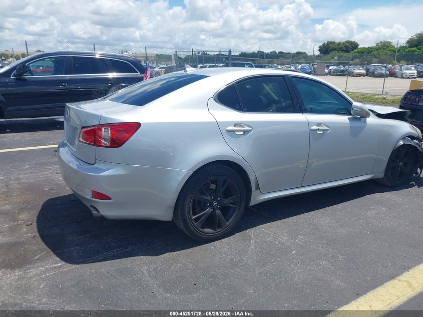 2012 Lexus Is VIN JTHBF5C21C5162498 IAAI salvage auction — FRONT END, Salvage Title, sold $1,600 on 2026-07-09 (photo 4)