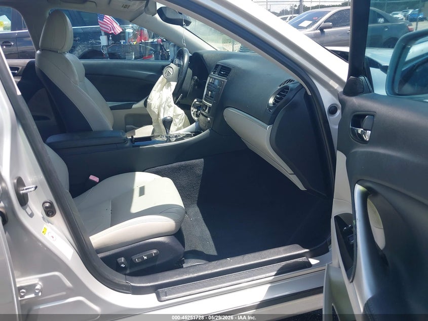 2012 Lexus Is VIN JTHBF5C21C5162498 IAAI salvage auction — FRONT END, Salvage Title, sold $1,600 on 2026-07-09 (photo 5)