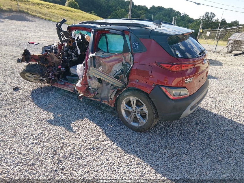 2023 Hyundai Kona VIN KM8K6CAB2PU950576 IAAI salvage auction — FRONT & REAR, Bill Of Sale (Kentucky), sold $75 on 2026-07-21 (photo 3)