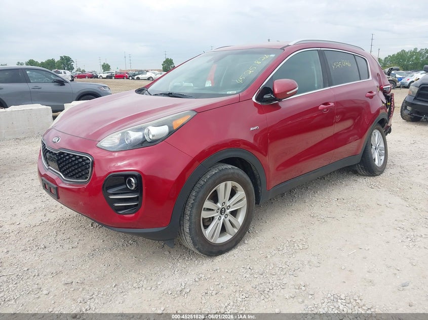 2018 Kia Sportage VIN KNDPMCAC3J7322668 IAAI salvage auction — LEFT REAR, Salvage Title, sold $2,250 on 2026-07-08 (photo 2)
