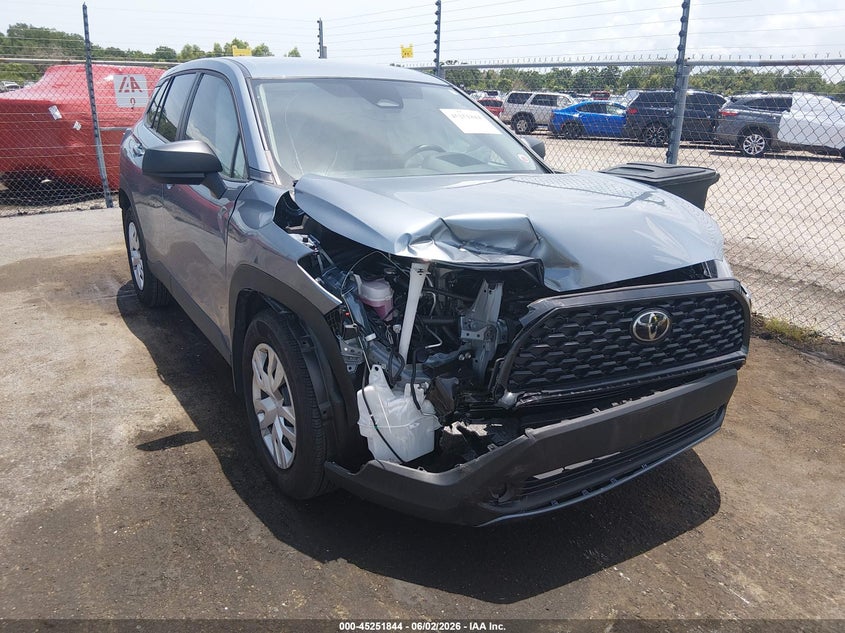 2025 Toyota Corolla cross VIN 7MUAAAAGXSV136967 IAAI salvage auction — FRONT END, Salvage Title, sold $6,800 on 2026-07-13 (photo 1)