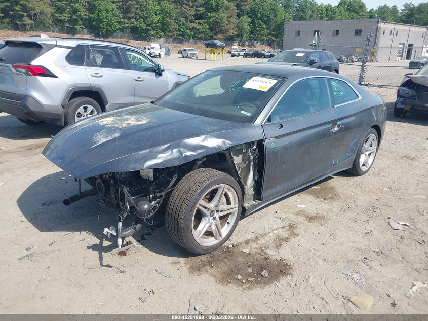 2022 Audi A5 VIN WAUTAAF53NA017019 IAAI salvage auction — FRONT END, Salvage Title, sold $8,725 on 2026-07-24 (photo 2)
