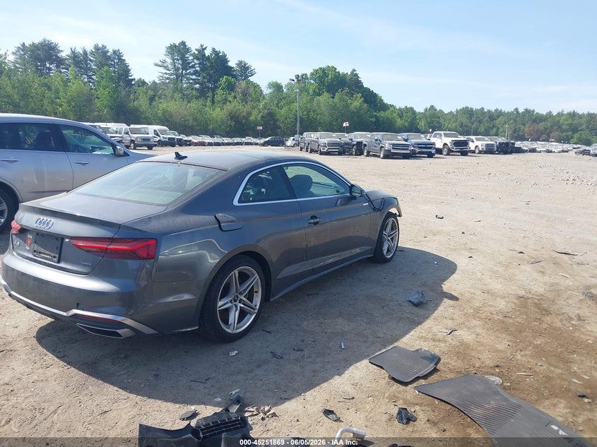 2022 Audi A5 VIN WAUTAAF53NA017019 IAAI salvage auction — FRONT END, Salvage Title, sold $8,725 on 2026-07-24 (photo 4)