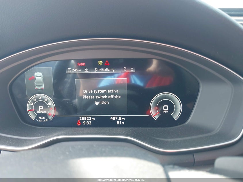 2022 Audi A5 VIN WAUTAAF53NA017019 IAAI salvage auction — FRONT END, Salvage Title, sold $8,725 on 2026-07-24 (photo 7)