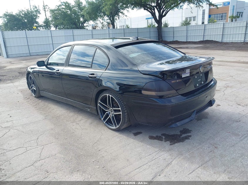 2007 BMW 7 series VIN WBAHN83577DT76186 IAAI salvage auction — FRONT END, Clear (Florida), sold $300 on 2026-07-15 (photo 3)
